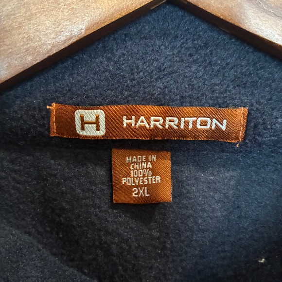 Harriton Other - Harriton Mens 2XL Navy Blue Fleece Quarter Zip Pullover Mapei Logo M980 Jacket